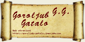 Goroljub Gatalo vizit kartica